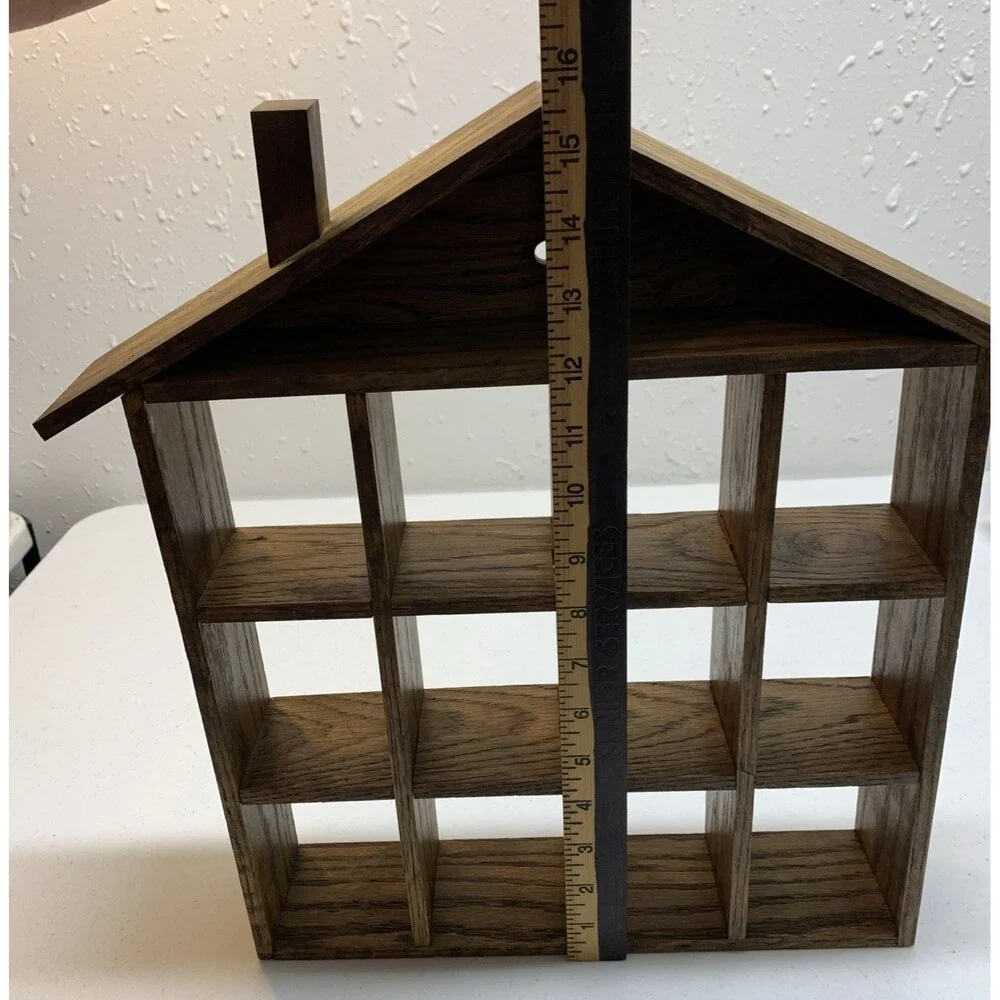 Vtg Wooden Display Shelf Wall Curio Country Cottage Knick Knack Collectibles